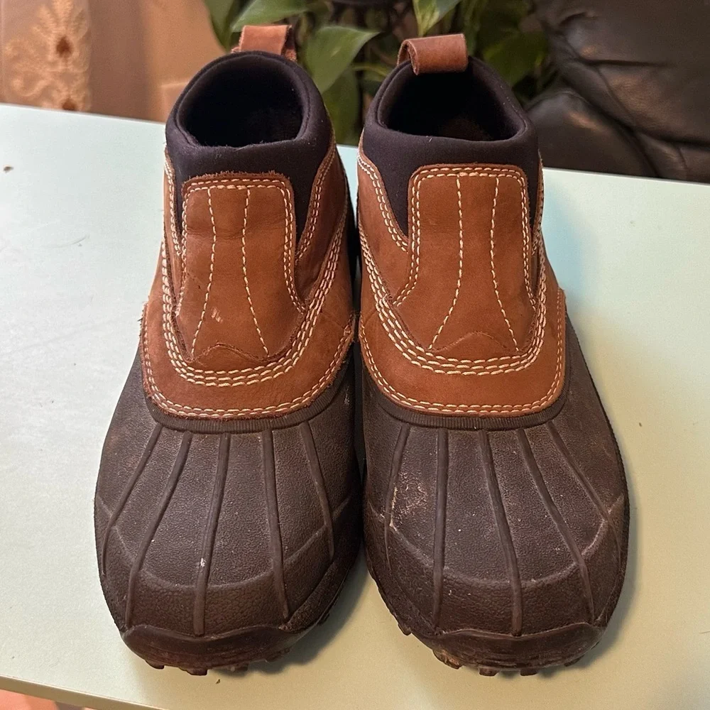 L.L. Bean Storm Chaser 4 Women’s Slip On Boots Brown Black Waterproof Size 8.5 M